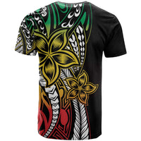 Polynesian Plumeria Floral Tattoo Pattern T Shirt Reggae Style