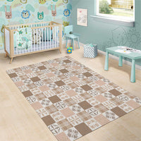 Hawaiian Palaka Quilt Pattern Area Rug Hawaii Culture Bird of Paradise Exotic Motif - Polynesian Pride