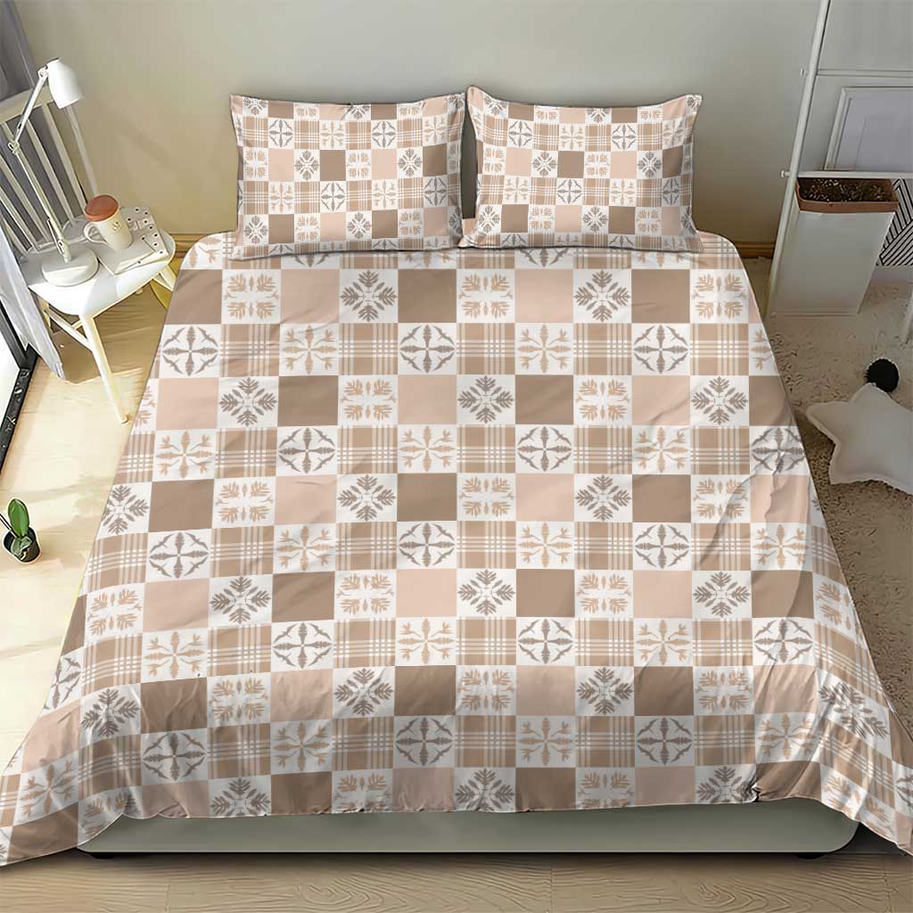 Hawaiian Palaka Quilt Pattern Bedding Set Hawaii Culture Bird of Paradise Exotic Motif - Polynesian Pride