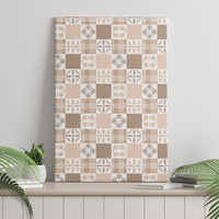 Hawaiian Palaka Quilt Pattern Canvas Wall Art Hawaii Culture Bird of Paradise Exotic Motif - Polynesian Pride