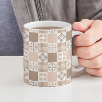 Hawaiian Palaka Quilt Pattern Ceramic Mug Hawaii Culture Bird of Paradise Exotic Motif - Polynesian Pride