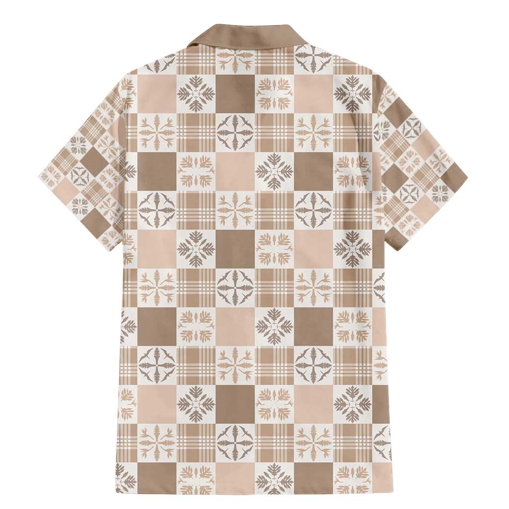 Hawaiian Palaka Quilt Pattern Family Matching Mermaid Dress and Hawaiian Shirt Hawaii Culture Bird of Paradise Exotic Motif - Polynesian Pride