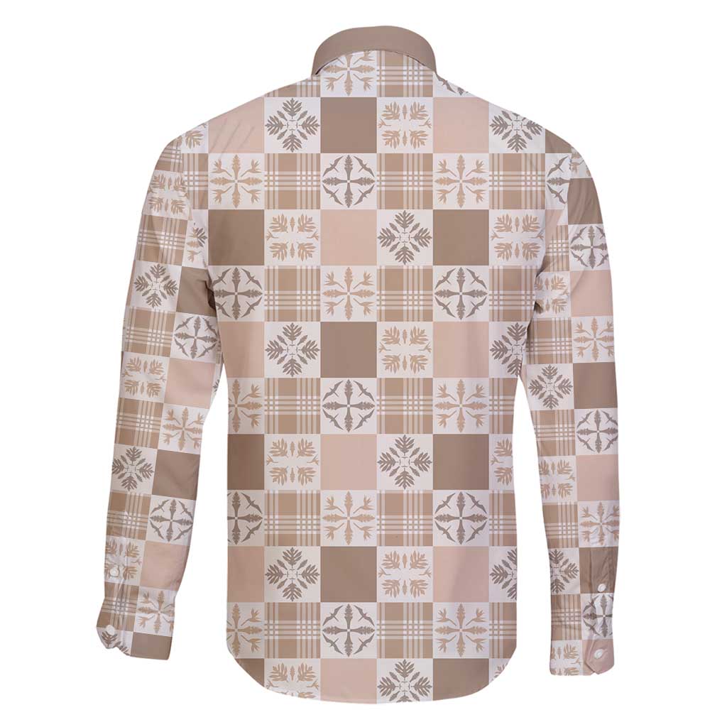 Hawaiian Palaka Quilt Pattern Family Matching Summer Maxi Dress and Hawaiian Shirt Hawaii Culture Bird of Paradise Exotic Motif - Polynesian Pride