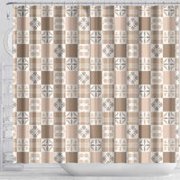 Hawaiian Palaka Quilt Pattern Shower Curtain Hawaii Culture Bird of Paradise Exotic Motif - Polynesian Pride