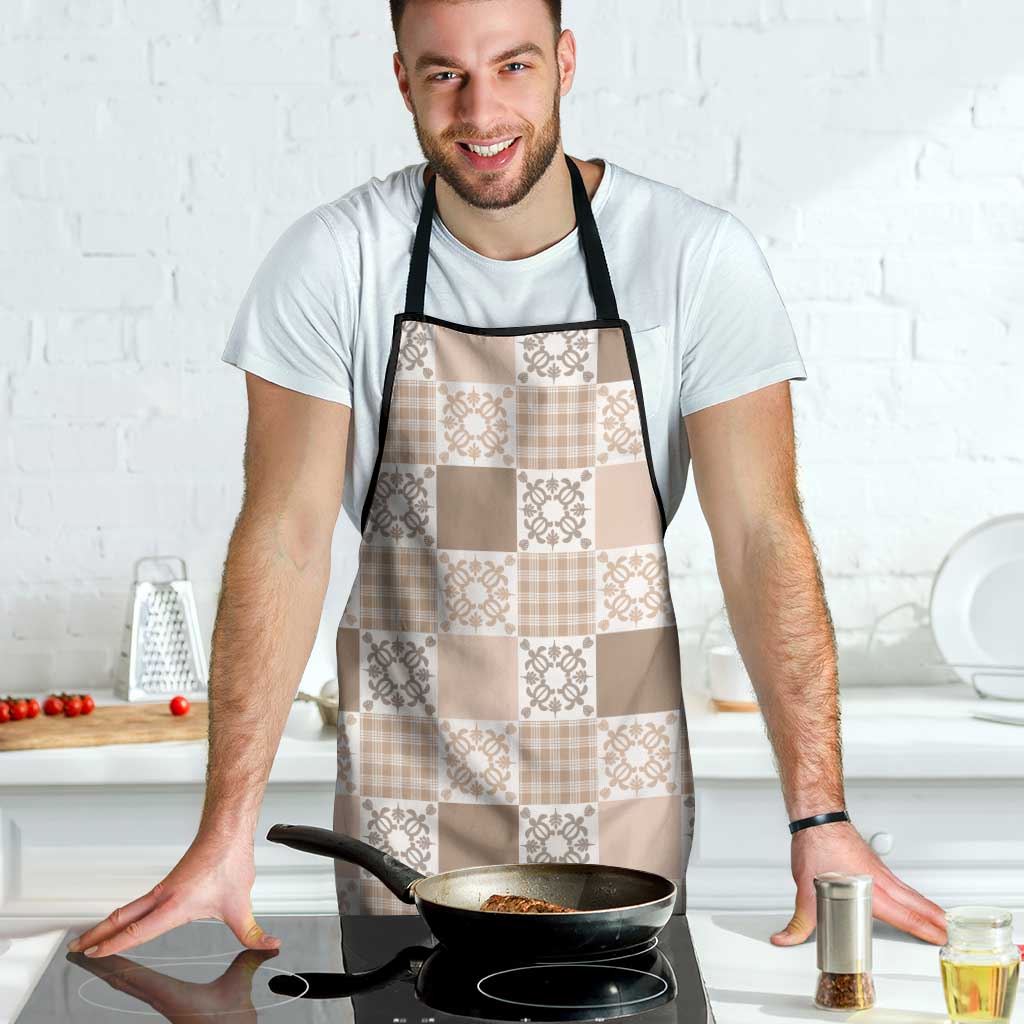 Hawaiian Palaka Quilt Pattern Apron Hawaii Culture Honu Turtle - Polynesian Pride