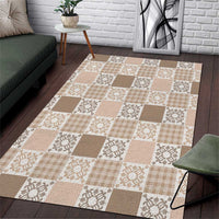 Hawaiian Palaka Quilt Pattern Area Rug Hawaii Culture Honu Turtle - Polynesian Pride