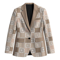 Hawaiian Palaka Quilt Pattern Blazer Hawaii Culture Honu Turtle - Polynesian Pride