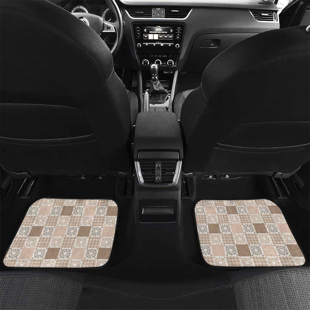 Hawaiian Palaka Quilt Pattern Car Mats Hawaii Culture Honu Turtle - Polynesian Pride