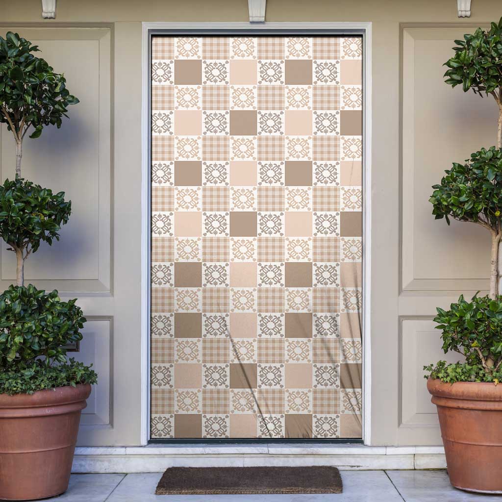 Hawaiian Palaka Quilt Pattern Door Cover Hawaii Culture Honu Turtle - Polynesian Pride
