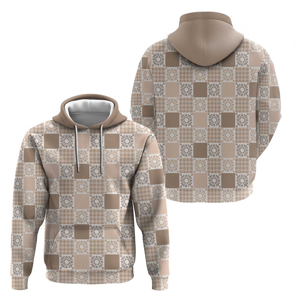 Hawaiian Palaka Quilt Pattern Hoodie Hawaii Culture Honu Turtle - Polynesian Pride