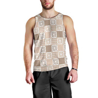 Hawaiian Palaka Quilt Pattern Men Tank Top Hawaii Culture Honu Turtle LT9 - Polynesian Pride