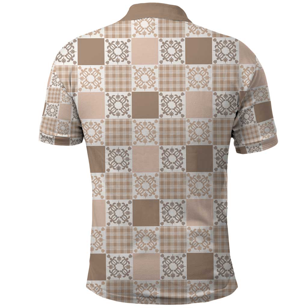 Hawaiian Palaka Quilt Pattern Polo Shirt Hawaii Culture Honu Turtle - Polynesian Pride