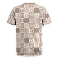 Hawaiian Palaka Quilt Pattern Rugby Jersey Hawaii Culture Honu Turtle - Polynesian Pride