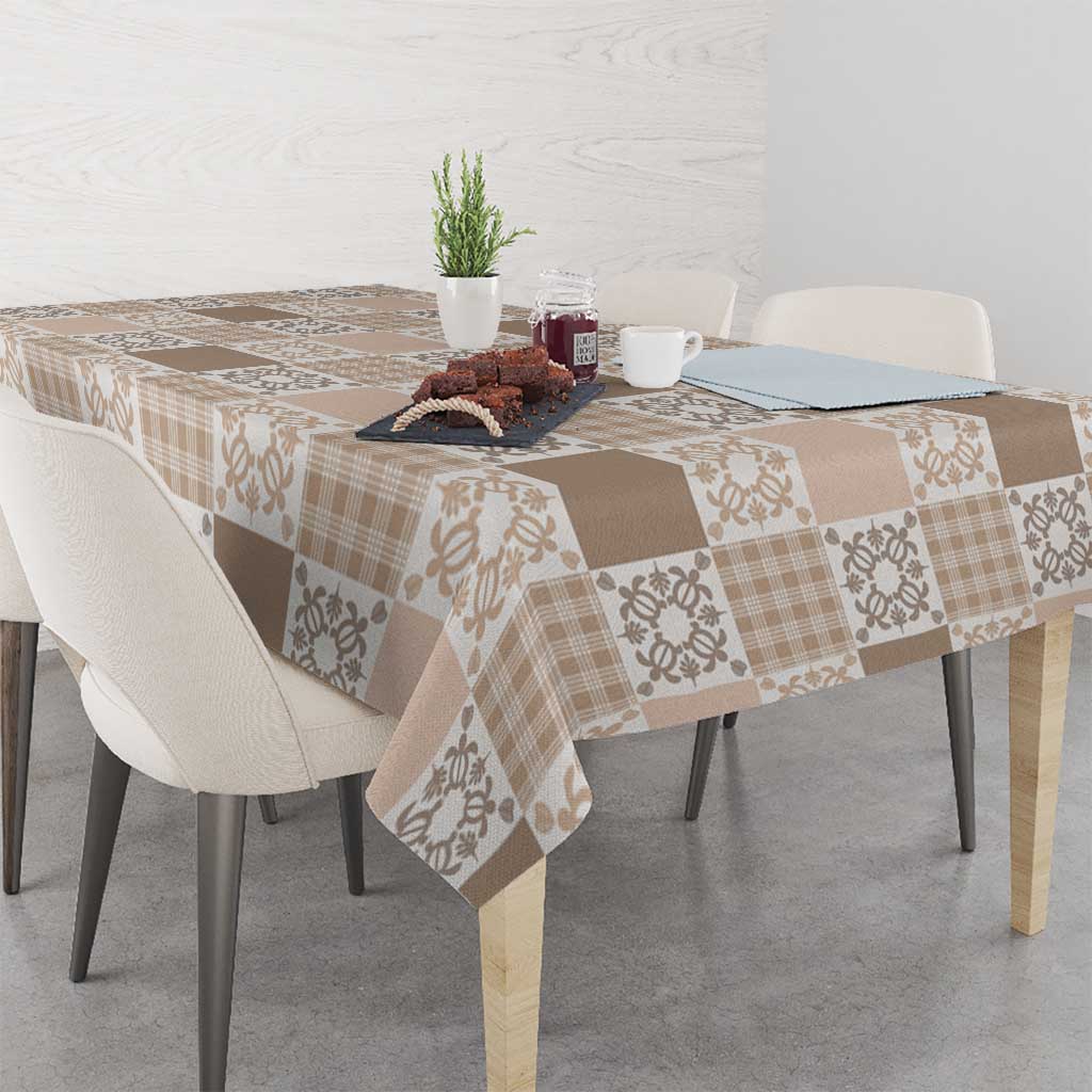 Hawaiian Palaka Quilt Pattern Tablecloth Hawaii Culture Honu Turtle - Polynesian Pride