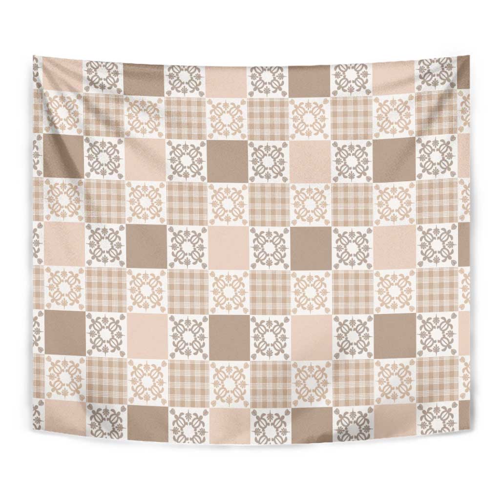 Hawaiian Palaka Quilt Pattern Tapestry Hawaii Culture Honu Turtle - Polynesian Pride