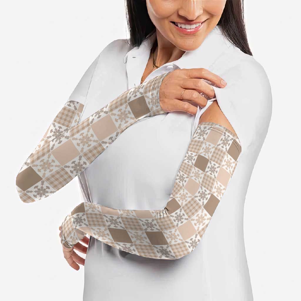 Hawaiian Palaka Quilt Pattern Arm Sleeves Hawaii Culture Pineapple - Polynesian Pride