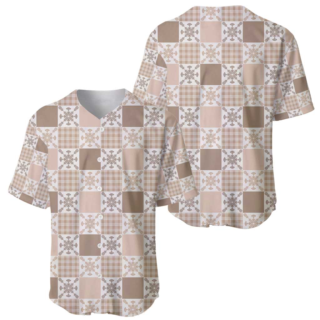 Hawaiian Palaka Quilt Pattern Baseball Jersey Hawaii Culture Pineapple - Polynesian Pride