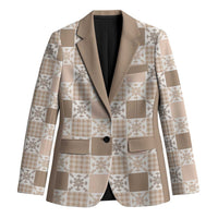 Hawaiian Palaka Quilt Pattern Blazer Hawaii Culture Pineapple - Polynesian Pride