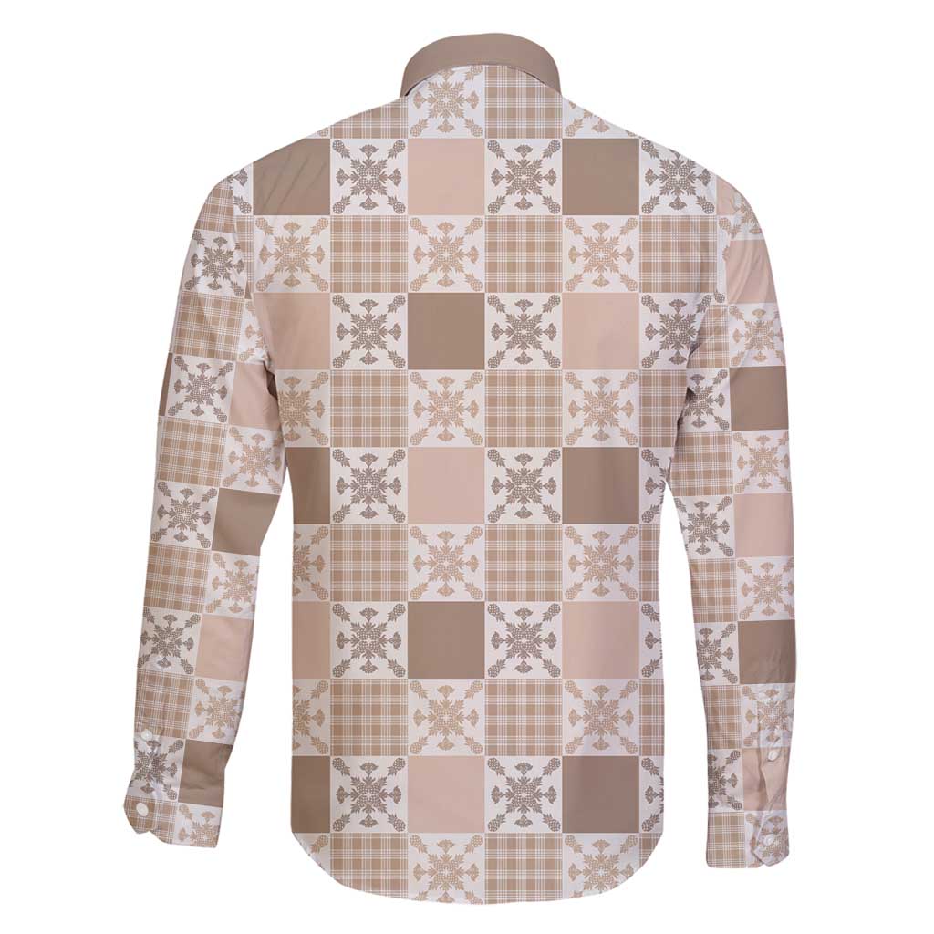 Hawaiian Palaka Quilt Pattern Family Matching Off Shoulder Short Dress and Hawaiian Shirt Hawaii Culture Pineapple - Polynesian Pride