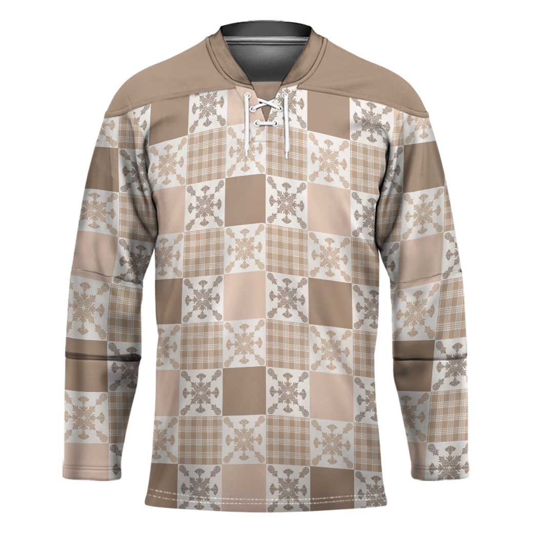 Hawaiian Palaka Quilt Pattern Hockey Jersey Hawaii Culture Pineapple - Polynesian Pride