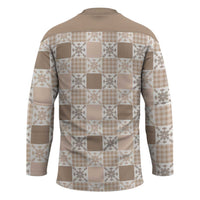 Hawaiian Palaka Quilt Pattern Hockey Jersey Hawaii Culture Pineapple - Polynesian Pride