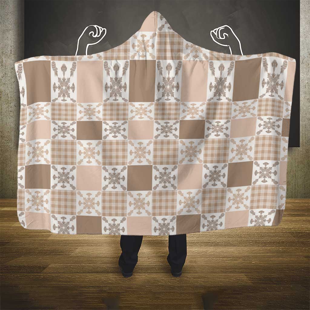 Hawaiian Palaka Quilt Pattern Hooded Blanket Hawaii Culture Pineapple - Polynesian Pride