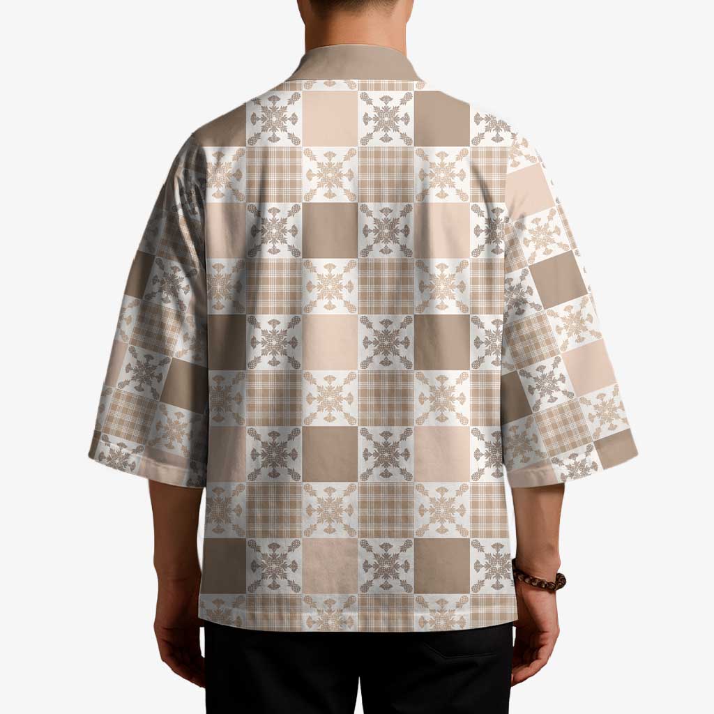 Hawaiian Palaka Quilt Pattern Kimono Hawaii Culture Pineapple - Polynesian Pride