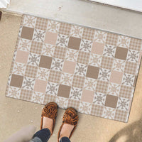 Hawaiian Palaka Quilt Pattern Rubber Doormat Hawaii Culture Pineapple - Polynesian Pride