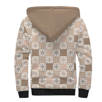 Hawaiian Palaka Quilt Pattern Sherpa Hoodie Hawaii Culture Pineapple - Polynesian Pride