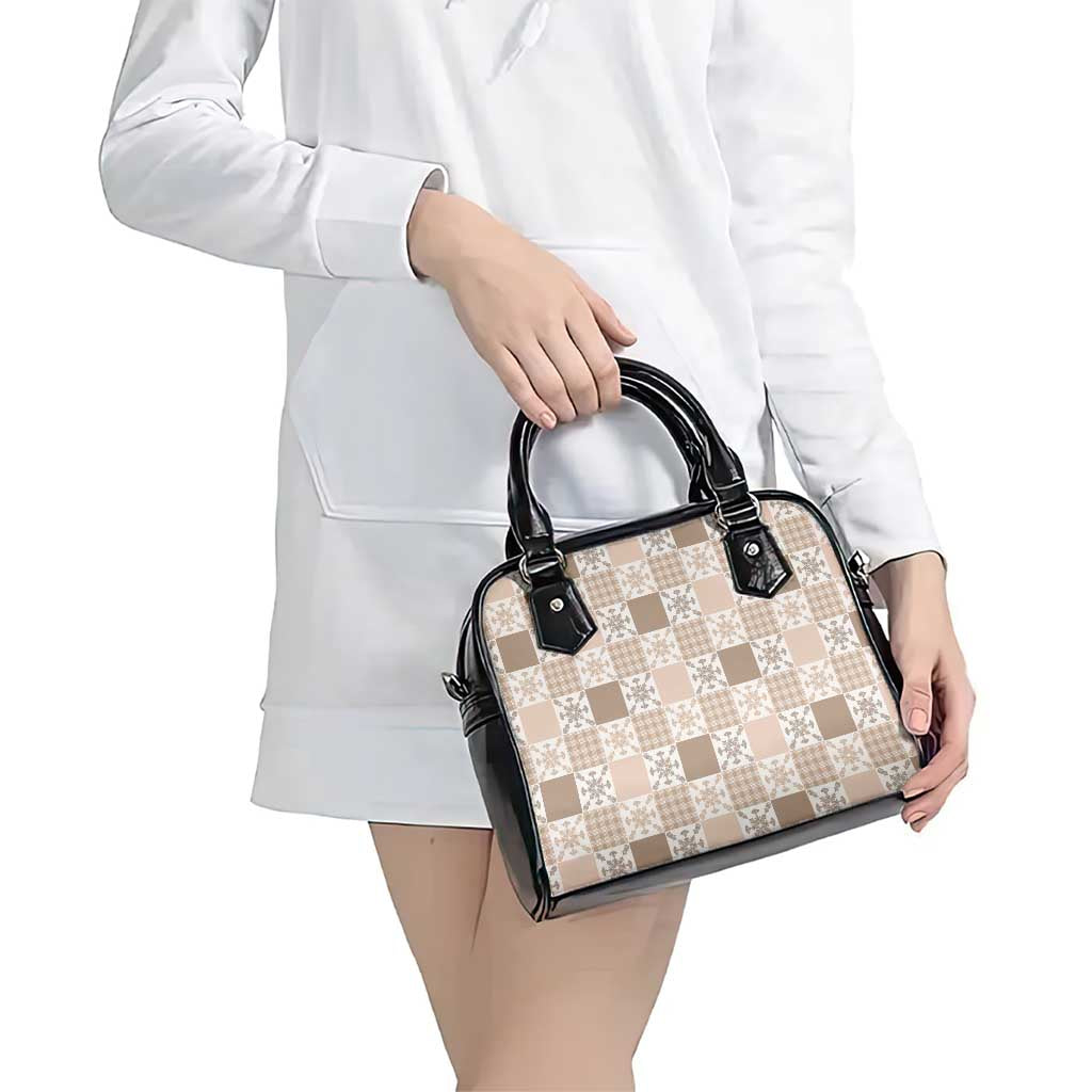 Hawaiian Palaka Quilt Pattern Shoulder Handbag Hawaii Culture Pineapple - Polynesian Pride