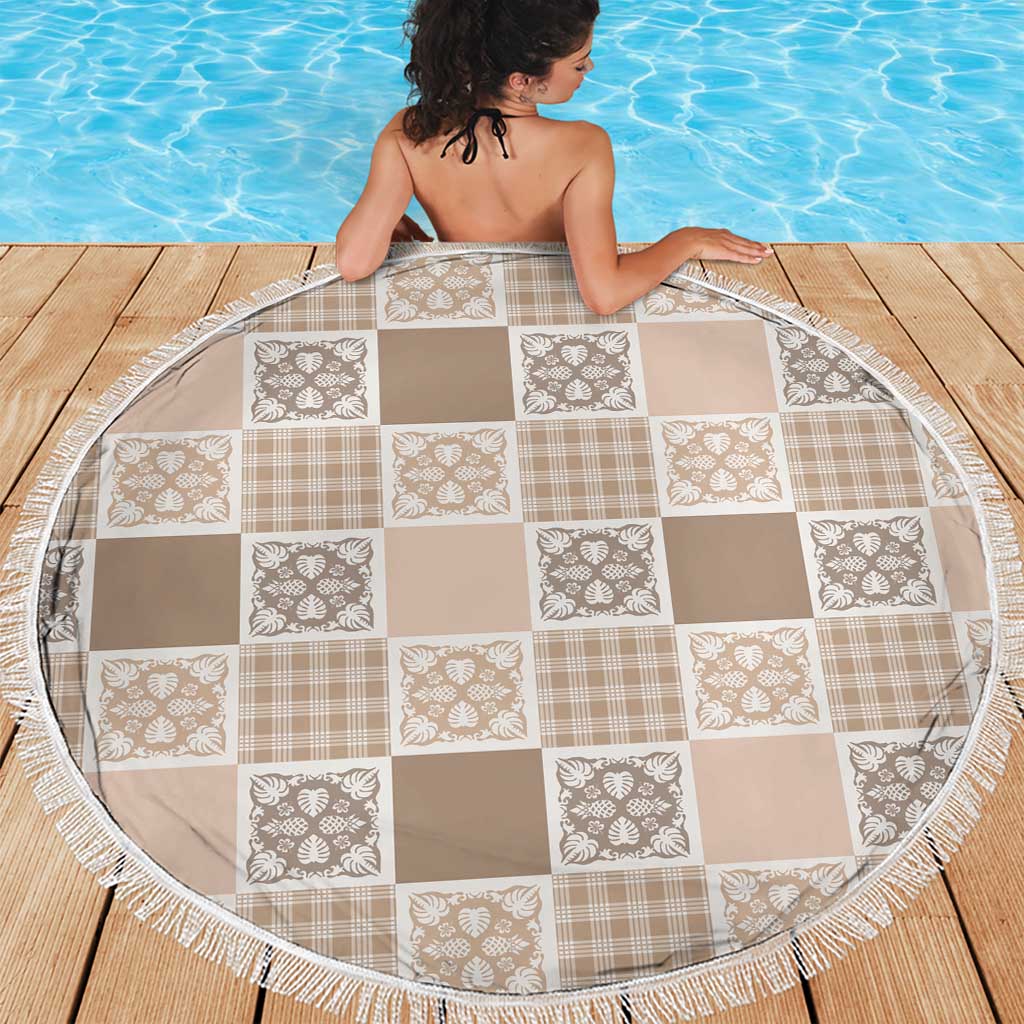 Hawaiian Palaka Quilt Pattern Beach Blanket Hawaii Culture Tropical Flowers Mix - Polynesian Pride