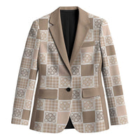 Hawaiian Palaka Quilt Pattern Blazer Hawaii Culture Tropical Flowers Mix - Polynesian Pride