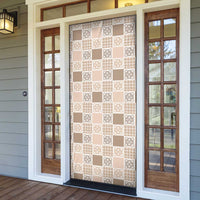 Hawaiian Palaka Quilt Pattern Door Cover Hawaii Culture Tropical Flowers Mix - Polynesian Pride