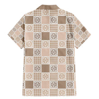 Hawaiian Palaka Quilt Pattern Family Matching Mermaid Dress and Hawaiian Shirt Hawaii Culture Tropical Flowers Mix - Polynesian Pride