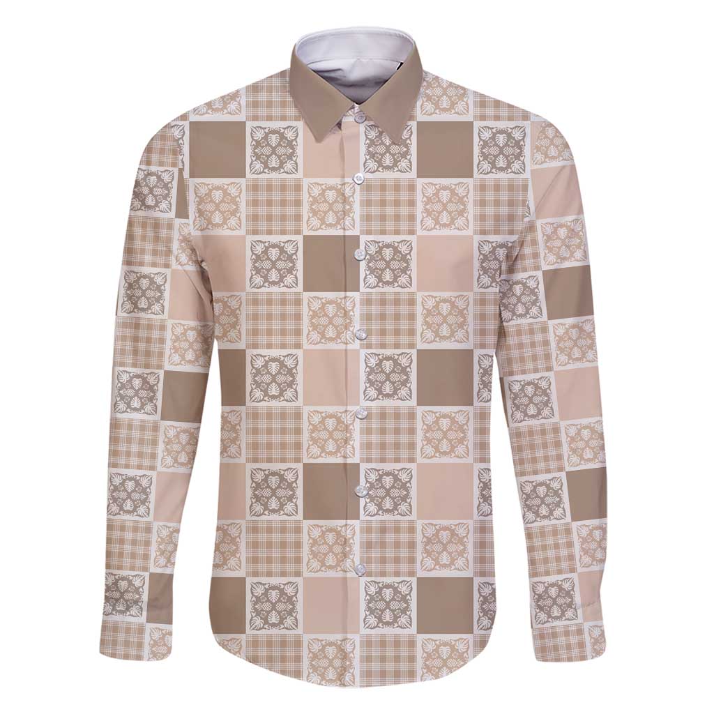 Hawaiian Palaka Quilt Pattern Family Matching Mermaid Dress and Hawaiian Shirt Hawaii Culture Tropical Flowers Mix - Polynesian Pride