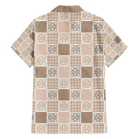 Hawaiian Palaka Quilt Pattern Family Matching Puletasi and Hawaiian Shirt Hawaii Culture Tropical Flowers Mix - Polynesian Pride