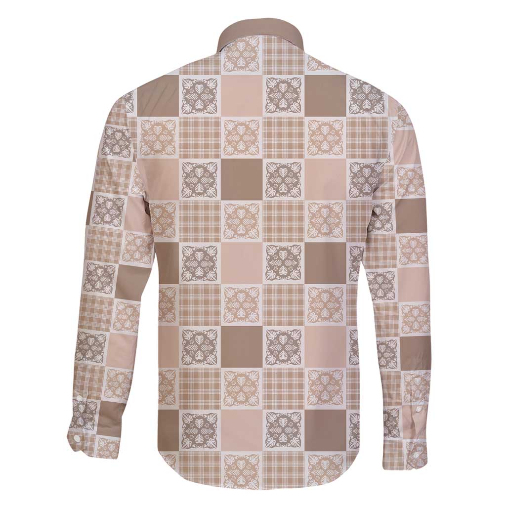 Hawaiian Palaka Quilt Pattern Family Matching Puletasi and Hawaiian Shirt Hawaii Culture Tropical Flowers Mix - Polynesian Pride