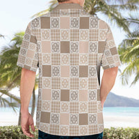 Hawaiian Palaka Quilt Pattern Hawaiian Shirt Hawaii Culture Tropical Flowers Mix - Polynesian Pride