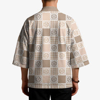 Hawaiian Palaka Quilt Pattern Kimono Hawaii Culture Tropical Flowers Mix - Polynesian Pride