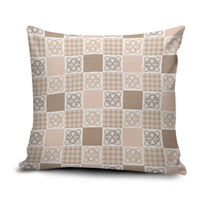 Hawaiian Palaka Quilt Pattern Pillow Cover Hawaii Culture Tropical Flowers Mix - Polynesian Pride