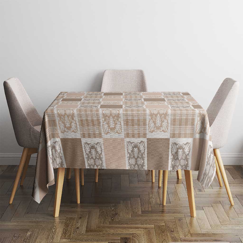 Hawaiian Palaka Quilt Pattern Tablecloth Hawaii Culture Tropical Flowers Mix - Polynesian Pride