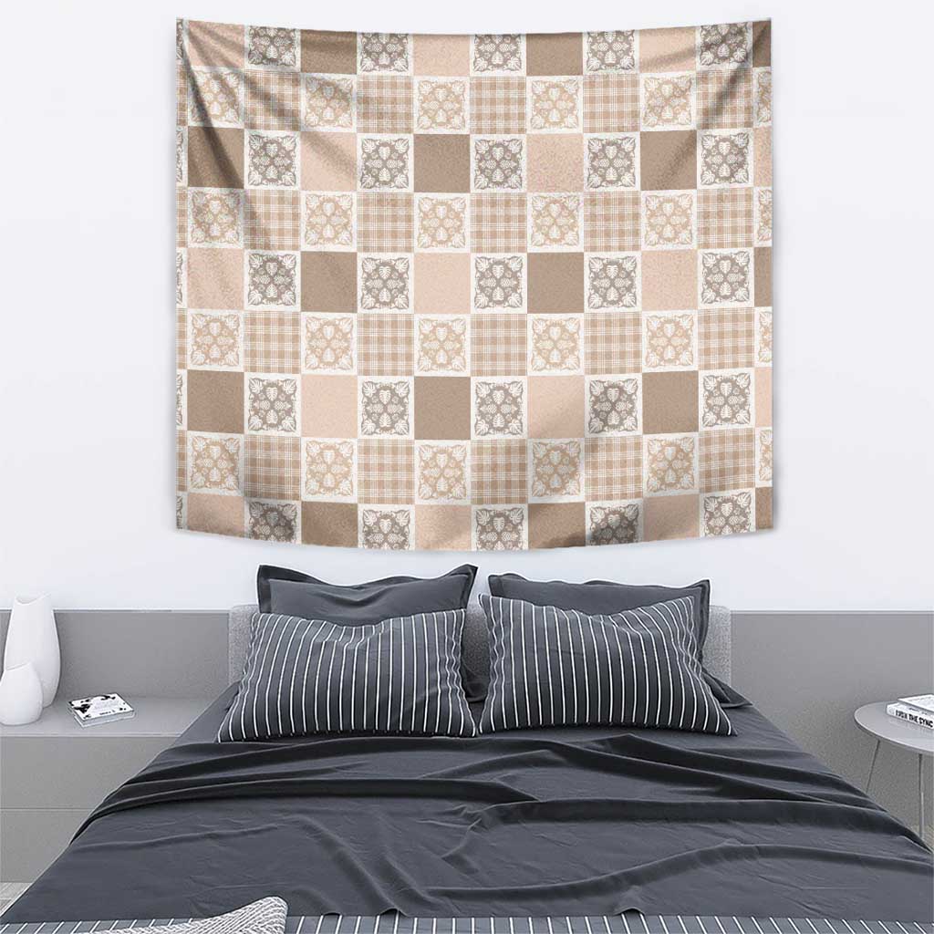 Hawaiian Palaka Quilt Pattern Tapestry Hawaii Culture Tropical Flowers Mix - Polynesian Pride