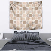 Hawaiian Palaka Quilt Pattern Tapestry Hawaii Culture Tropical Flowers Mix - Polynesian Pride