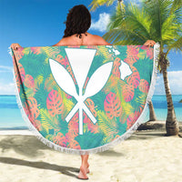 Seamless Hawaiian Quilt Pattern Beach Blanket Hawaii Culture Palm Leaf Tropical - Polynesian Pride