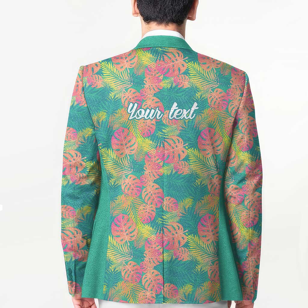 Seamless Hawaiian Quilt Pattern Blazer Hawaii Culture Palm Leaf Tropical - Polynesian Pride