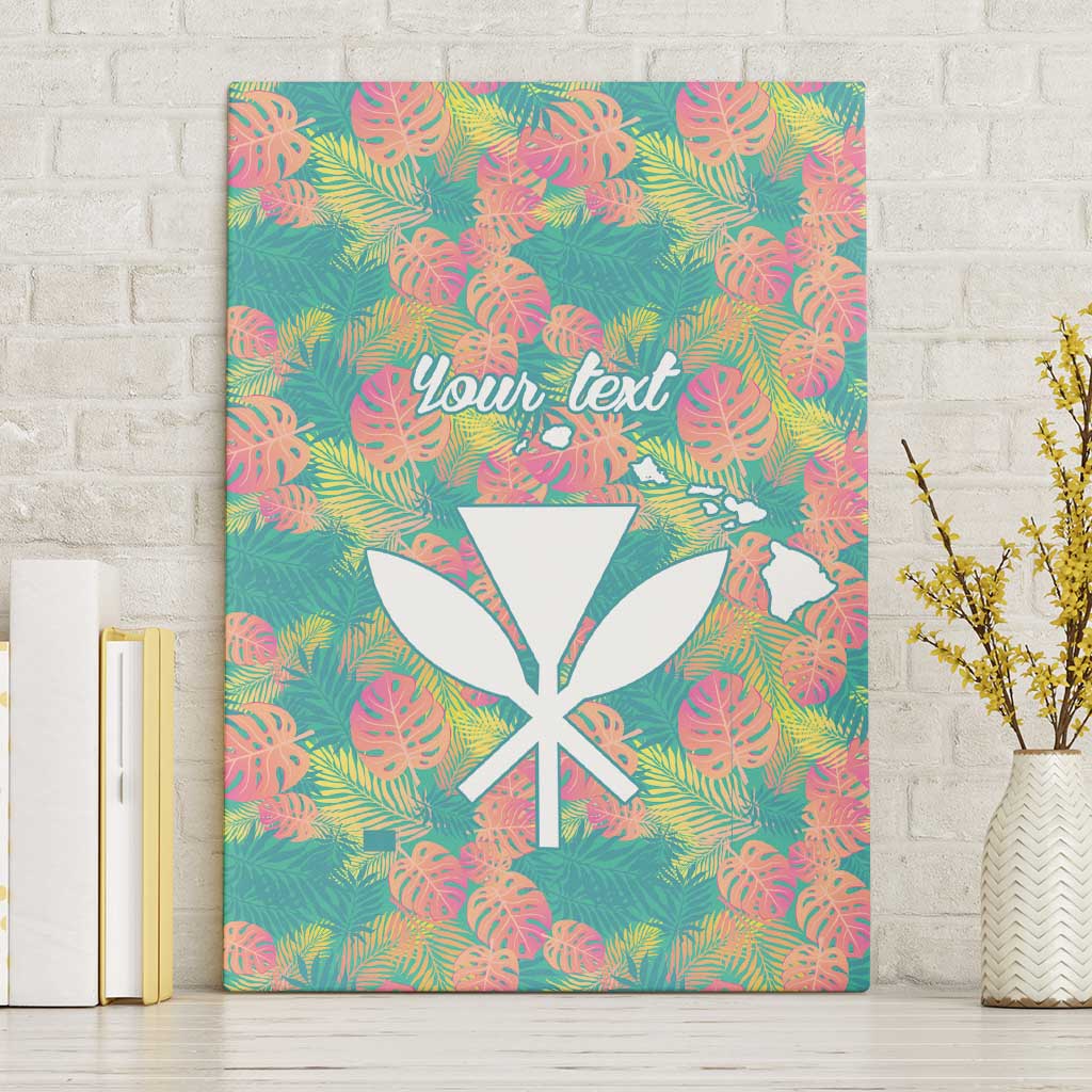 Seamless Hawaiian Quilt Pattern Canvas Wall Art Hawaii Culture Palm Leaf Tropical - Polynesian Pride