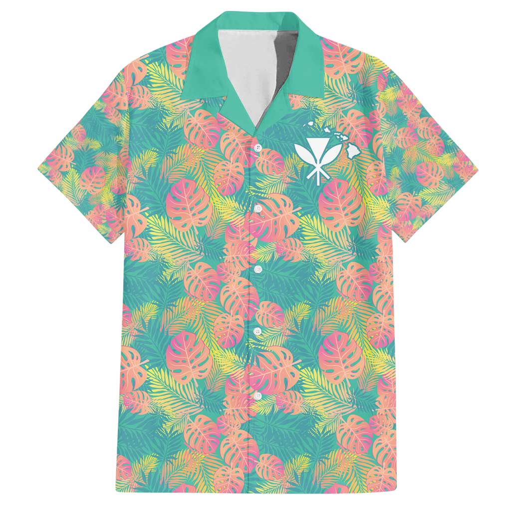 Seamless Hawaiian Quilt Pattern Family Matching Puletasi and Hawaiian Shirt Hawaii Culture Palm Leaf Tropical - Polynesian Pride