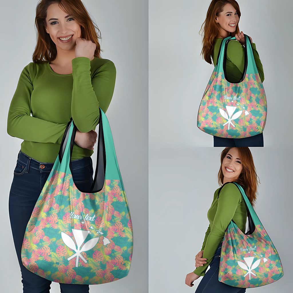 Seamless Hawaiian Quilt Pattern Grocery Bag Hawaii Culture Palm Leaf Tropical - Polynesian Pride