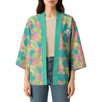 Seamless Hawaiian Quilt Pattern Kimono Hawaii Culture Palm Leaf Tropical - Polynesian Pride