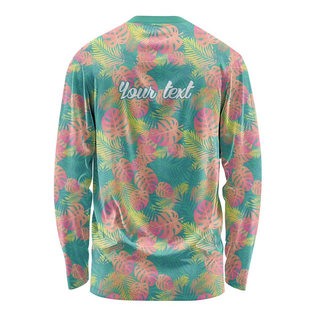 Seamless Hawaiian Quilt Pattern Long Sleeve Shirt Hawaii Culture Palm Leaf Tropical - Polynesian Pride